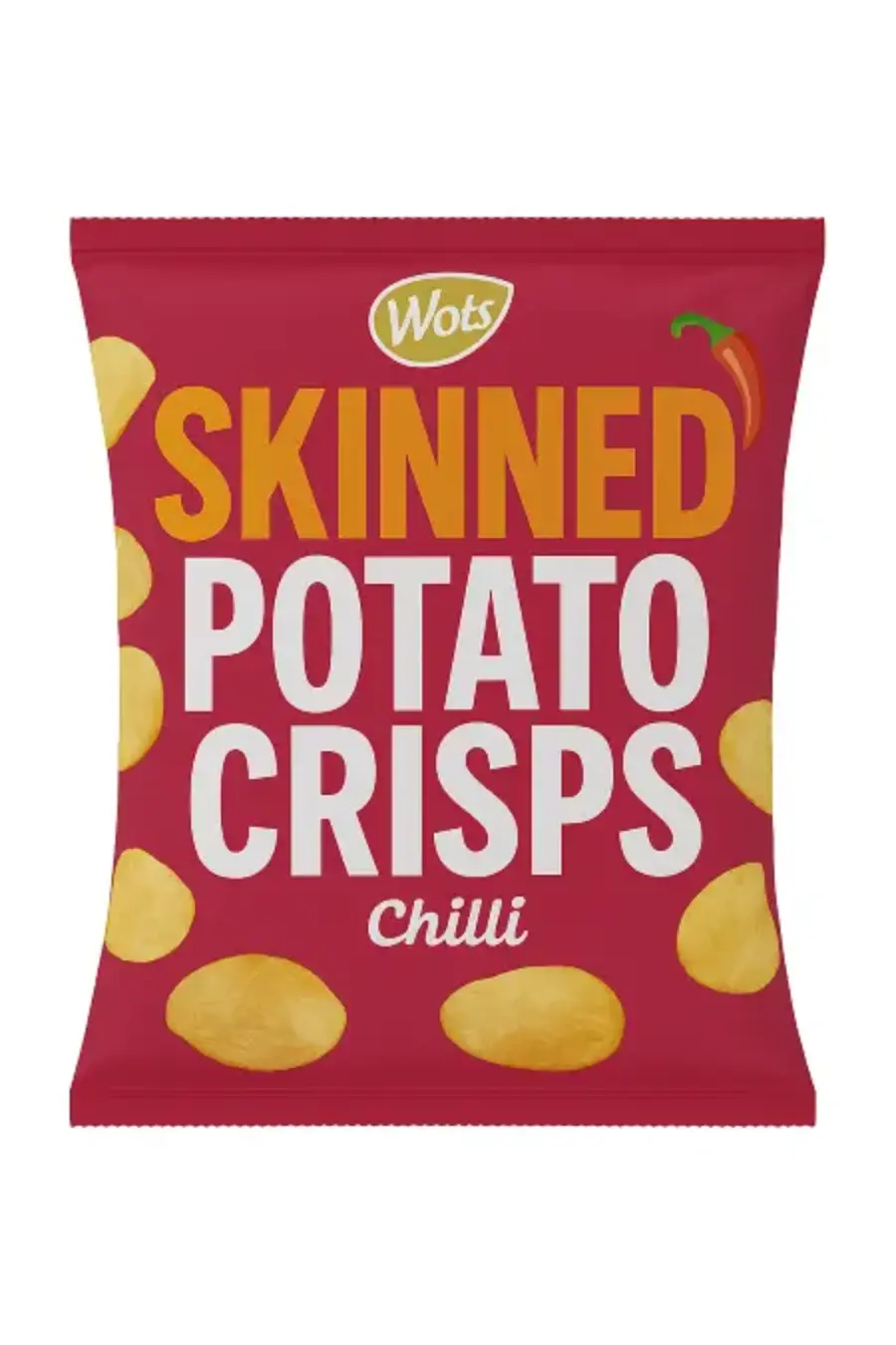 Wots Skinned Potato Crisps Chilli 150G